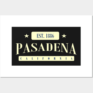 Pasadena Established 1886 (Navy Creme) Posters and Art